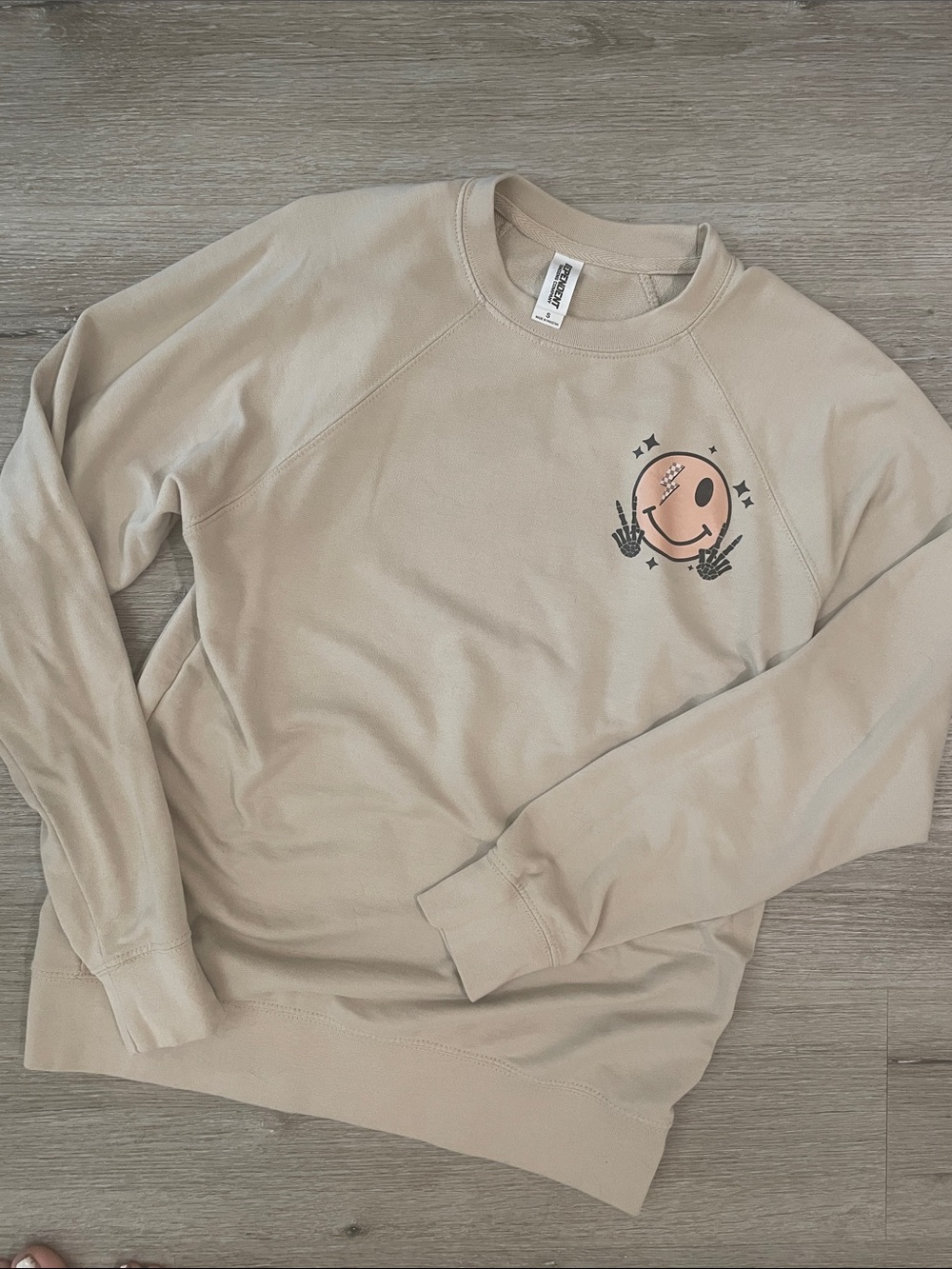 Overstimulated Moms Club Graphic Sweatshirt - Beige